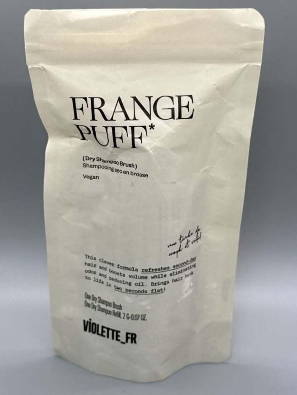 VIOLETTE_FR Frange Puff Dry Shampoo Brush & Refill 2g Sealed HTF USA Made NEW